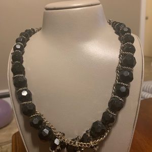 Black beaded necklace